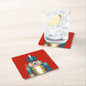 クリスマスナクラシックツクラッカーコースター スクエアペーパーコースター (インサイチュ)