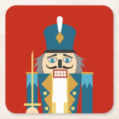 クリスマスナクラシックツクラッカーコースター スクエアペーパーコースター (正面)