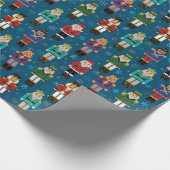 クリスマスナック伝統的クラッカーホリデーパターンW ラッピングペーパー (角)