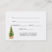 クリスマスナック割り付けホリデーギフト証明書 割引カード (裏面)