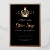 クリスマスナック割り当てファミリーパーティースクリプト金ゴールド 箔シーズンカード (正面)