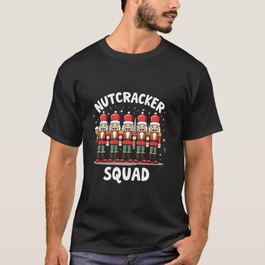 クリスマスナック割り込みスクワッド割り込みファミリージャム Tシャツ (正面)