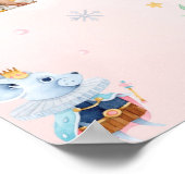 クリスマスナック誕生日写真マイルストーンのサイン ポスター (角)