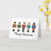 クリスマスナッツクラッカートイソルジャーズホリデー カード (黄色い花)