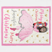 クリスマスナッツクラッカーバレエフリースブランケット/ラージ フリースブランケット (正面(横))