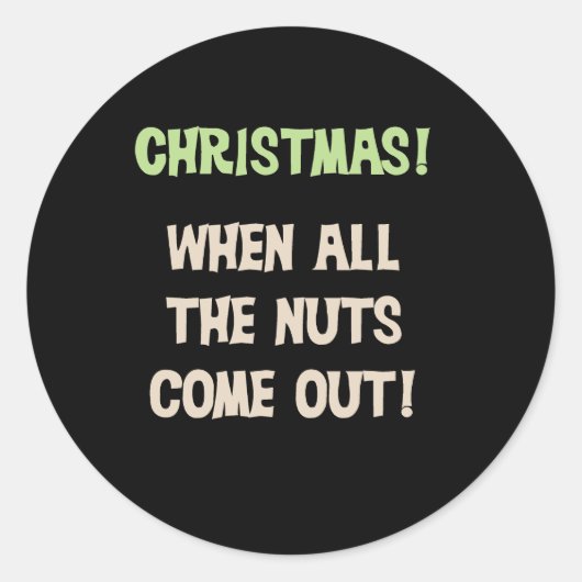 クリスマスナッツ ラウンドシール (正面)