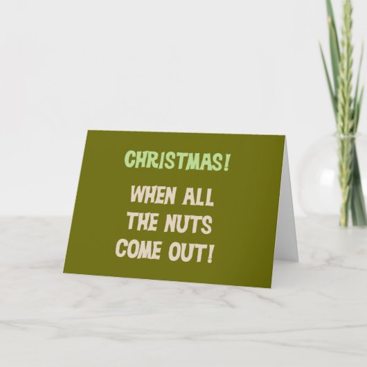 クリスマスナッツTシャツとギフト シーズンカード (正面)