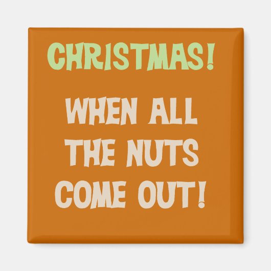 クリスマスナッツTシャツとギフト マグネット (正面)