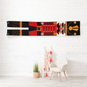 クリスマスナッ伝統的クラッカー赤バナー 横断幕 (インサイチュ)