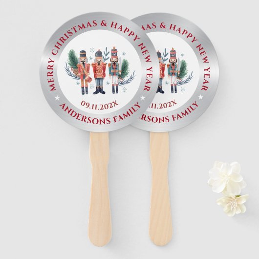 クリスマスナツクラッカーの構成4 ハンドファン (正面&裏面)