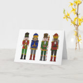 クリスマスナツクラッカーカード カード (黄色い花)