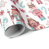 クリスマスナツクラッカーキャンディベーキングフェスティバルホリディーズ ラッピングペーパー (ロールコーナー)