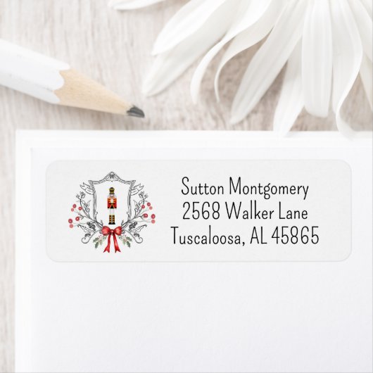 クリスマスナツクラッカークレストアドレス ラベル (インサイチュ)