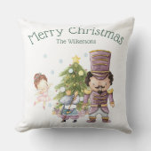 クリスマスナツクラッカーシュガープラム妖精&マウスキング クッション (正面)