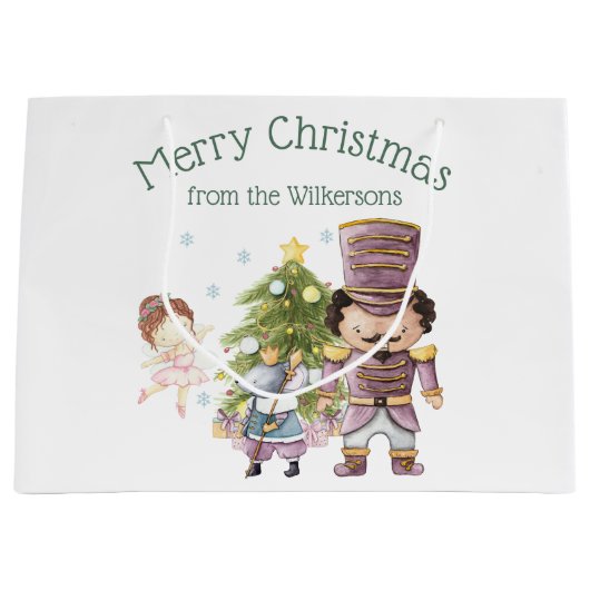 クリスマスナツクラッカーシュガープラム妖精&マウスキング ラージペーパーバッグ (正面)