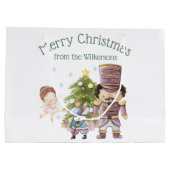 クリスマスナツクラッカーシュガープラム妖精&マウスキング ラージペーパーバッグ (裏面)