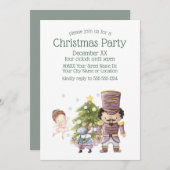 クリスマスナツクラッカーシュガープラム妖精&マウスキング 招待状 (正面/裏面)