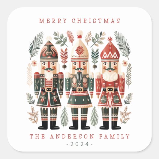 クリスマスナツクラッカーシール スクエアシール (正面)