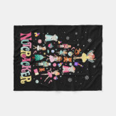 クリスマスナツクラッカースクワッドバレエダンスマッチングF フリースブランケット (正面(横))