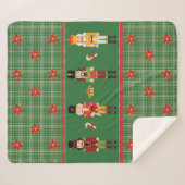 クリスマスナツクラッカーズシェルパフリースブランケット シェルパブランケット (正面(横))