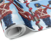 クリスマスナツクラッカーソルジャーラッピング紙 ラッピングペーパー (ロールコーナー)