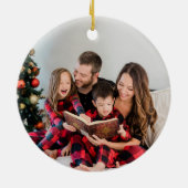 クリスマスナツクラッカーバレエドレス水彩写真 セラミックオーナメント (裏面)