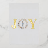 クリスマスナツクラッカーバレエ水彩写真 箔シーズンカード (正面)