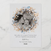 クリスマスナツクラッカーバレエ水彩写真 箔シーズンカード (裏面)