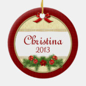 クリスマスナツクラッカーバレリーナカスタムオーナメント セラミックオーナメント (裏面)