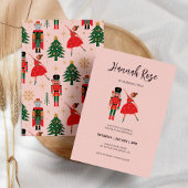 クリスマスナツクラッカーバレリーナベビーガール誕生日 招待状