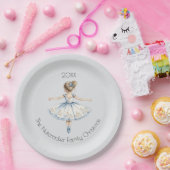 クリスマスナツクラッカーバレリーナ水色 ペーパープレート (パーティー)