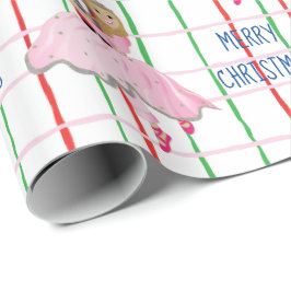 クリスマスナツクラッカーバレリーナ ラッピングペーパー