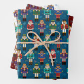 クリスマスナツクラッカーパターンラッピング紙シート ラッピングペーパーシート (インサイチュ)