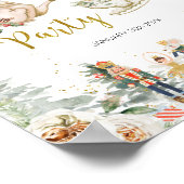 クリスマスナツクラッカーブライダルシャワーお茶へようこそ ポスター (角)