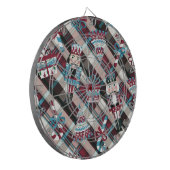 クリスマスナツクラッカープレイドブルーブルゴーニュ ダーツボード (正面左)