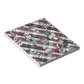 クリスマスナツクラッカープレイドブルーブルゴーニュ ノートパッド (アングル)