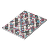 クリスマスナツクラッカープレイドブルーブルゴーニュ ノートパッド (回転)