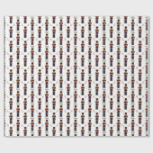 クリスマスナツクラッカー玩具兵士ラッピング紙 ラッピングペーパー (フラット)