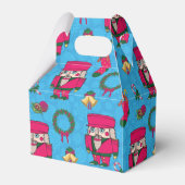 クリスマスナツクラッカー玩具、青いスノーフレークのパターン フェイバーボックス (裏面サイド)