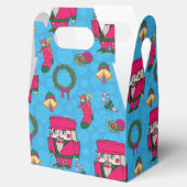 クリスマスナツクラッカー玩具、青いスノーフレークのパターン フェイバーボックス (オープン)