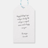 クリスマスナツクラッカー美しいデザインギフトラベル ギフトタグ (裏面)