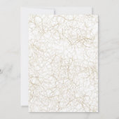 クリスマスナツクラッカー金ゴールド&ホワイトパーティの招待状 招待状 (裏面)