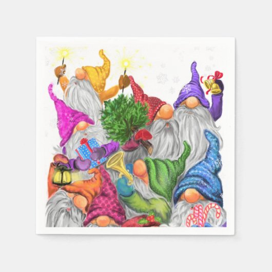 クリスマスナプキンズハッピー格言パーティー スタンダードカクテルナプキン (正面)