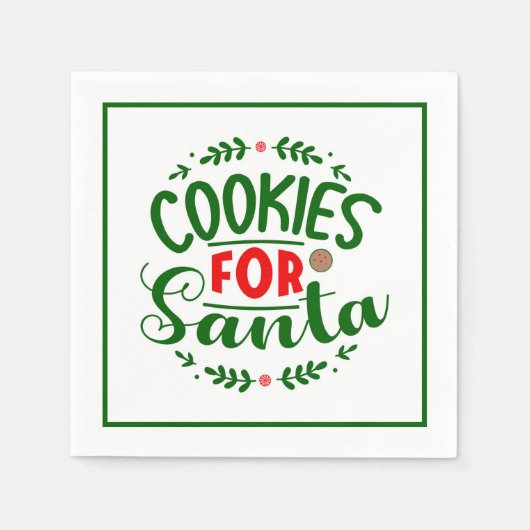クリスマスナプキン スタンダードカクテルナプキン (正面)