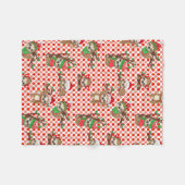 クリスマスナマケモノ毛布 フリースブランケット (正面(横))