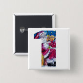 クリスマスナンバー1/インスパイアサンタ 缶バッジ (正面&裏面)