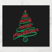 クリスマスナースの開業医メリー一人 スパークリングワインラベル (シングルラベル)