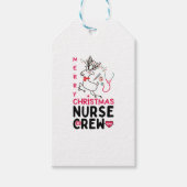 クリスマスナースクルーおもしろいクリスマスの衣装 ギフトタグ (正面)
