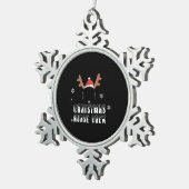 クリスマスナースクルートナカイクリスマスCNA看護 スノーフレークピューターオーナメント (右)