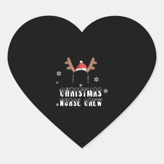 クリスマスナースクルートナカイクリスマスCNA看護 ハートシール (正面)